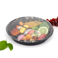 hot sale plastic round sushi tray disposable food sushi tray with clear lid